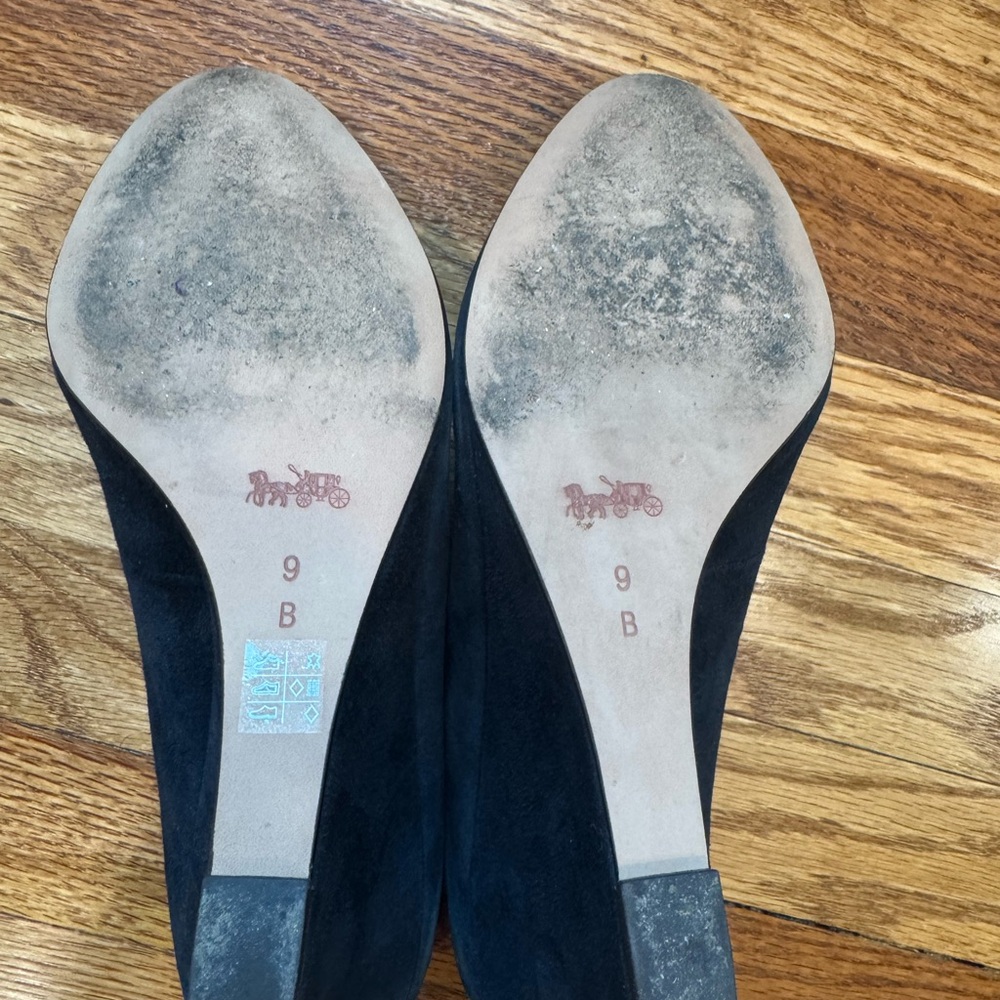 Coach Women's Dark Suede Heels - Picture 5 of 5